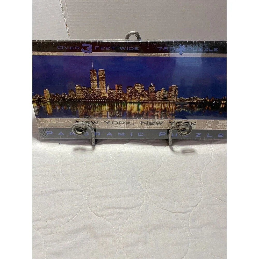 New York City Skyline Panoramic Jigsaw Puzzle Twin Towers 765 Piece Sealed